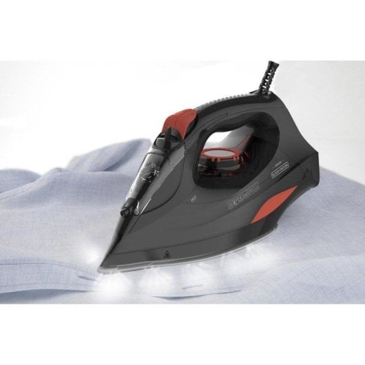 Plancha a vapor Black & Decker BXIR3000E suela cerámica 3000W negro naranja