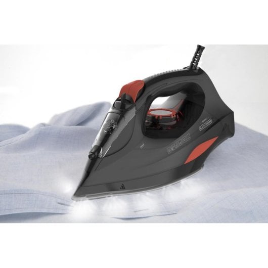 Plancha a vapor Black & Decker BXIR3000E suela cerámica 3000W negro naranja