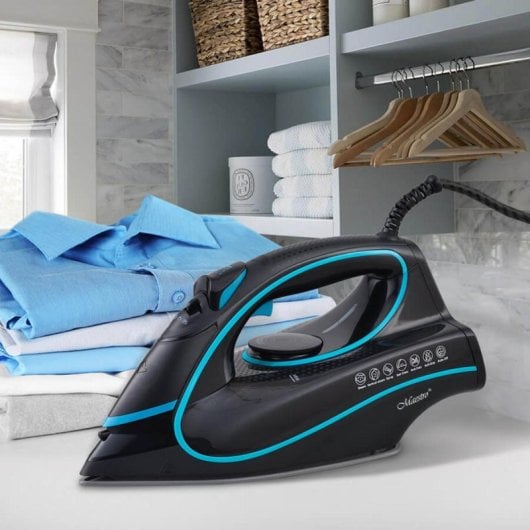 Ferro a vapor-seco Maestro MR-310C cerâmica 2400 W preto azul