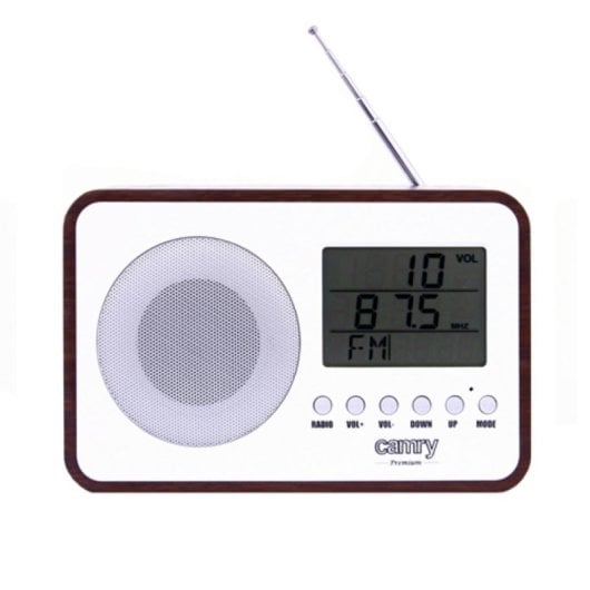 Radio portátil Camry CR 1153 Digital FM LCD Termómetro Alarma Marrón