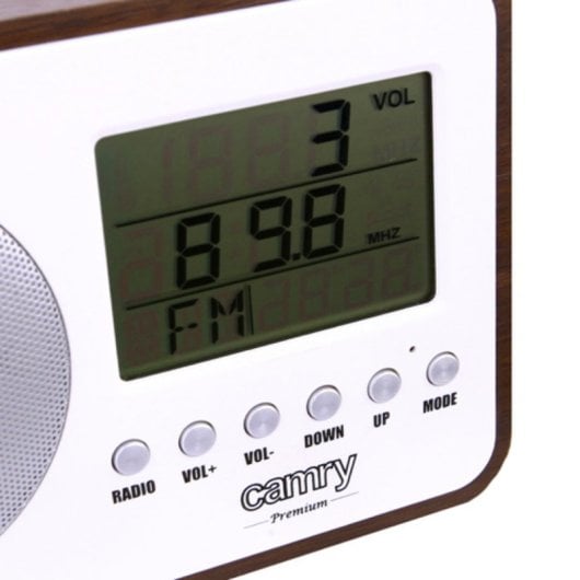 Radio portátil Camry CR 1153 Digital FM LCD Termómetro Alarma Marrón