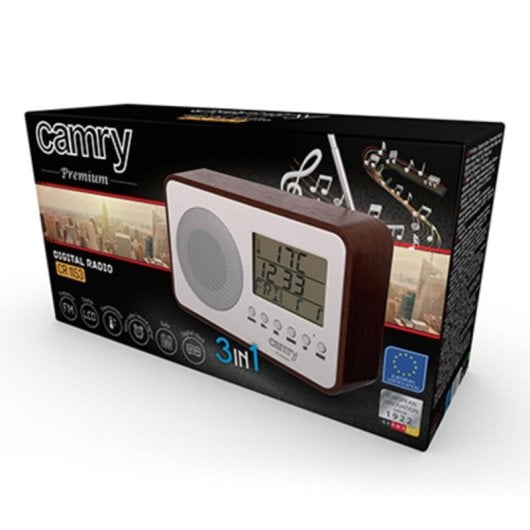 Radio portátil Camry CR 1153 Digital FM LCD Termómetro Alarma Marrón