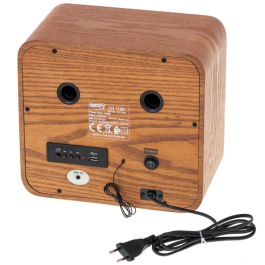 Radio Personal Camry CR 1188 Analógica AM FM 10 W Madera Bluetooth USB AC