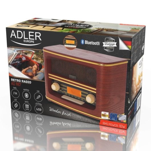 Radio portable Adler AD 1187 FM numérique 10 W LCD Bluetooth
