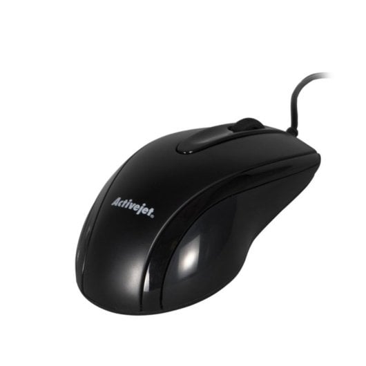 Souris Activejet AMY-083 filaire USB 1000 DPI ambidextre noire Plug and Play