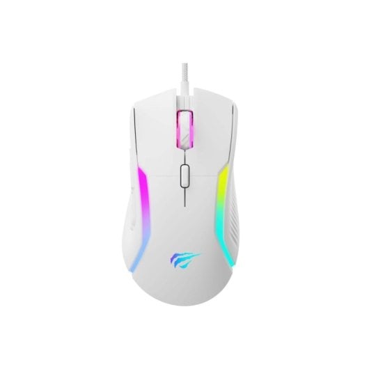 Mouse Havit MS1033 USB 8000 DPI Bianco 9 Pulsanti Programmabili Gaming
