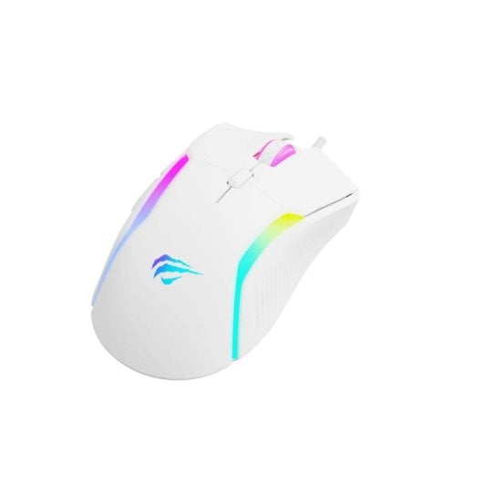 Mouse Havit MS1033 USB 8000 DPI Bianco 9 Pulsanti Programmabili Gaming