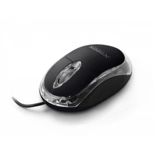 Mouse Titanium XM102K USB 1000DPI Nero Trasparente Ambidestro Cavo