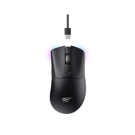 Ratón Havit 6950676229844 Dual Wireless Cableado 10000DPI Negro 7 Botones RGB