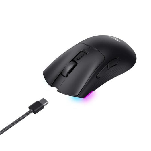 Ratón Havit 6950676229844 Dual Wireless Cableado 10000DPI Negro 7 Botones RGB