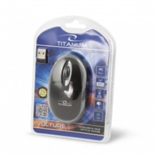 Mouse Esperanza Titanum Wireless RF 1000 DPI Nero Grigio Ambidestro