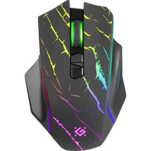 Ratón Defender URAN GM-503 RF Wireless 3200DPI Nero RGB 8 Pulsanti Programmabile