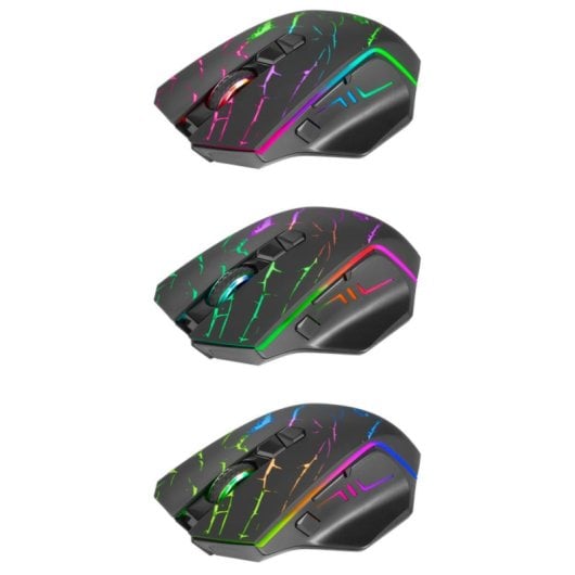 Ratón Defender URAN GM-503 RF Wireless 3200DPI Nero RGB 8 Pulsanti Programmabile