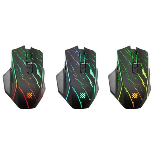 Ratón Defender URAN GM-503 RF Wireless 3200DPI Nero RGB 8 Pulsanti Programmabile