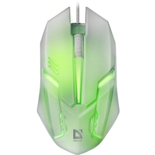 Mouse Defender Cyber MB-560L USB 1200 DPI Bianco Illuminazione RGB