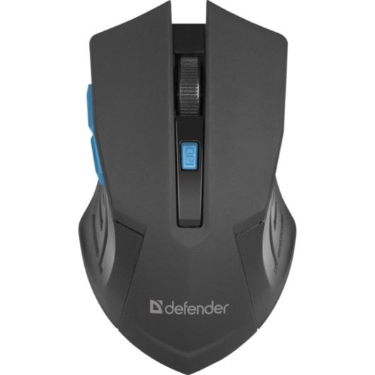 Mouse Defender ACCURA MM-275 Wireless RF 1600 DPI Nero Blu Ergonomico 6 Tasti