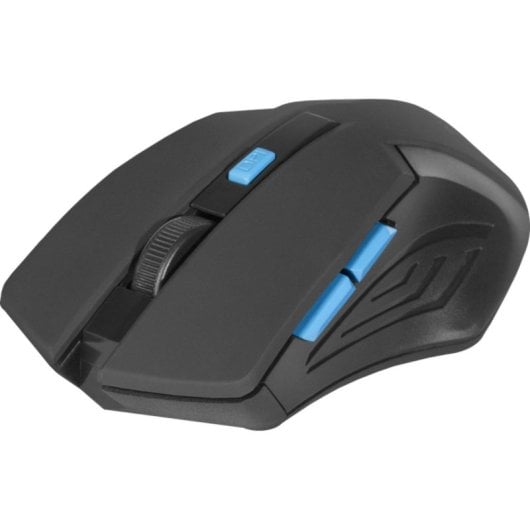 Mouse Defender ACCURA MM-275 Wireless RF 1600 DPI Nero Blu Ergonomico 6 Tasti