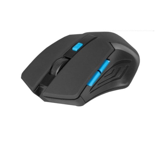 Mouse Defender ACCURA MM-275 Wireless RF 1600 DPI Nero Blu Ergonomico 6 Tasti