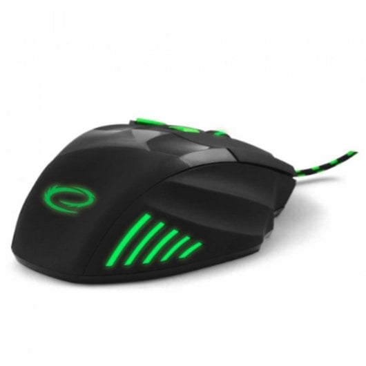 Mouse Esperanza EGM201G USB 2400 DPI Nero Verde Illuminazione 7 Tasti Gaming