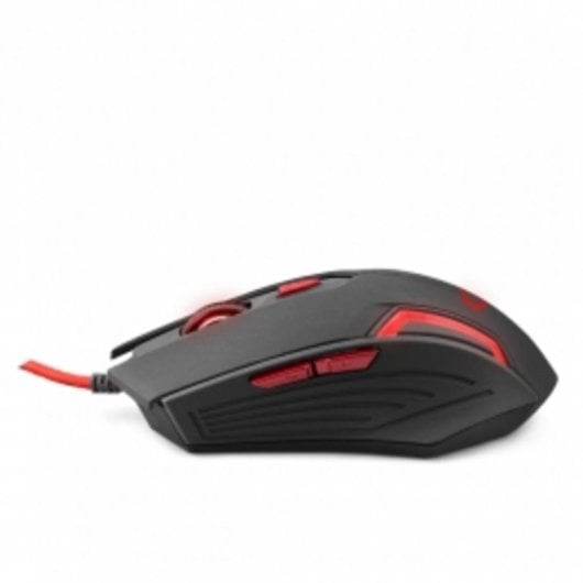 Mouse Esperanza EGM205R USB 2400DPI Nero Rosso 6 Pulsanti Cavo Trecciato LED
