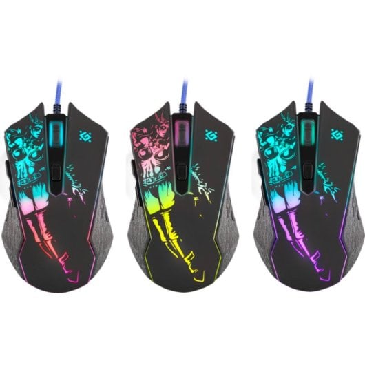Mouse Defender SIN'SISTER GM-933 USB 7200 DPI Nero RGB 6 Pulsanti Gaming Ergonomico