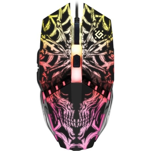 Ratón Defender GM-670L Cablato 2400 DPI Nero RGB Ambidestro 5 Pulsanti