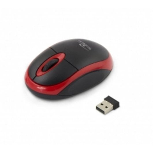 Mouse Esperanza Titanum Wireless RF 1000DPI Nero Rosso Ambidestro