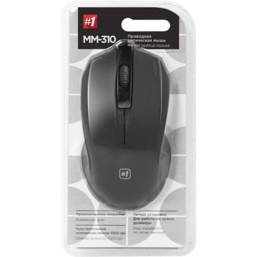 Mouse Defender MM-310 USB 1000DPI Nero Ambidestro Cablato Leggero