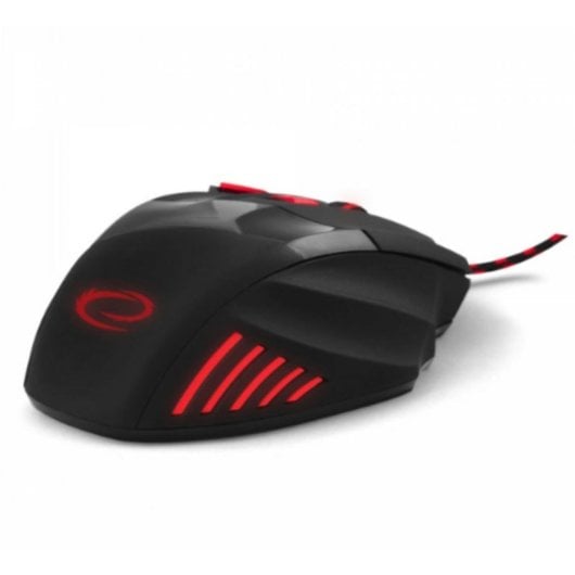 Maus Esperanza EGM201R USB kabelgebunden 2400 DPI Schwarz Rot 7 Tasten Beleuchtung
