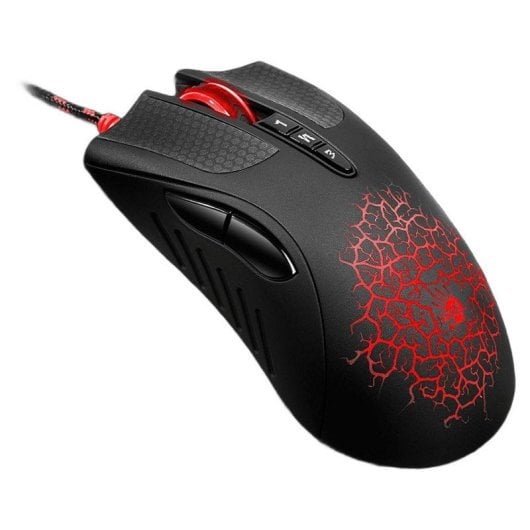 Ratón A4Tech BLOODY A90 USB 6200DPI Preto Vermelho Iluminação 8 Botões