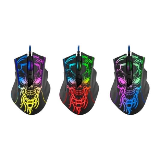 Rato Defender BULLETSTORM GM-928 USB 7200 DPI Preto RGB 7 Botões