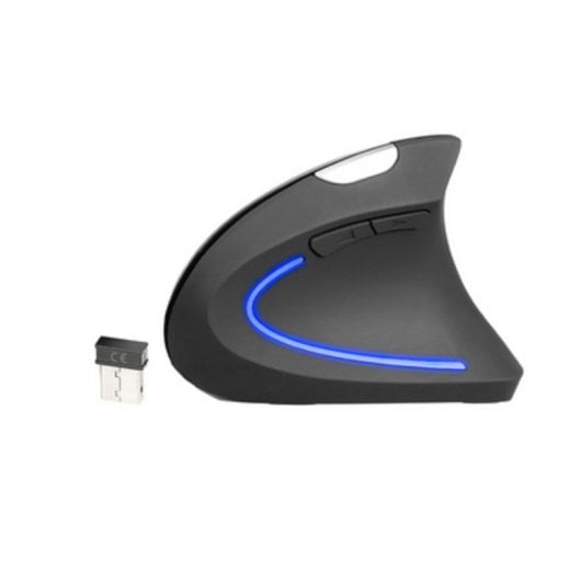 Maus Tracer Flipper Wireless Optisch 1600DPI Schwarz 6 Tasten Nano-Receiver
