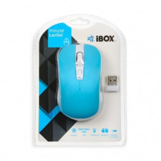 Souris iBox LORIINI sans fil RF 1600DPI Bleu Blanc Ambidextre Switch DPI