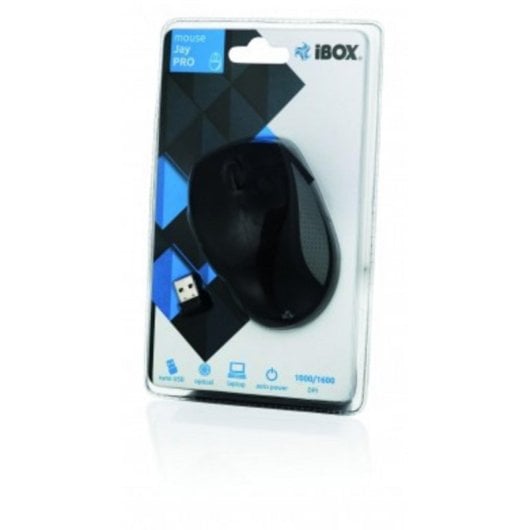 Maus iBox IMOS603 RF Wireless 1600DPI Schwarz Grau 5 Tasten Gaming