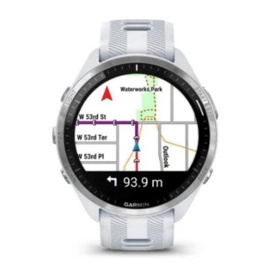 Garmin Forerunner 965 GPS Bluetooth 47mm AMOLED Branco Tamanho Único Resistente à Água 5ATM SpO2 Pulsómetro Monitor Sono