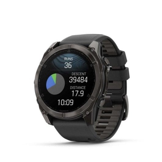 Garmin Fenix 8 Bluetooth GPS 51mm AMOLED Titane Noir Taille Unique Résistance 10ATM SpO2
