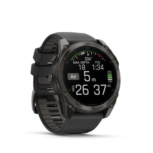 Garmin Fenix 8 Bluetooth GPS 51mm AMOLED Titane Noir Taille Unique Résistance 10ATM SpO2