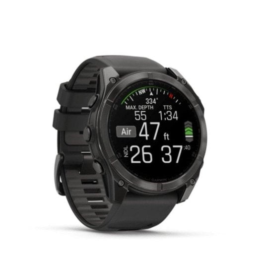 Garmin Fenix 8 Bluetooth GPS 51mm AMOLED Titane Noir Taille Unique Résistance 10ATM SpO2