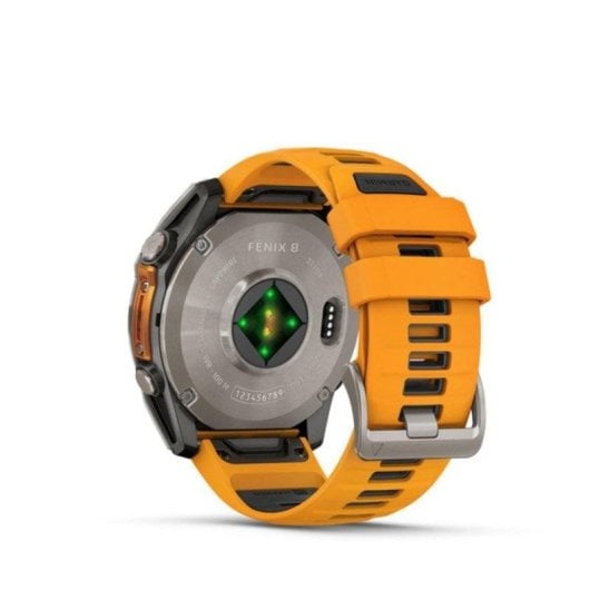 Garmin Fenix 8 GPS Bluetooth 51mm AMOLED Titan Schwarz Orange Einheitsgröße 10ATM SpO2