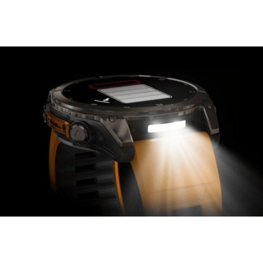 Garmin Fenix 8 GPS Bluetooth 51mm AMOLED Titânio Pulseira Preta e Laranja Tamanho Único 40m SpO2 Pulsómetro