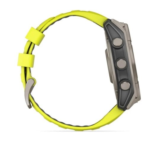 Garmin fenix 8 Bluetooth GPS WiFi 51mm Digital Titânio Grafite/Amarelo Tamanho Único 10ATM SpO2 Pulsómetro Sono