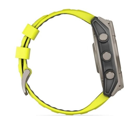 Garmin Fenix 8 WiFi Bluetooth GPS 51mm Digital Caixa Titânio Correa Grafite-Amarelo Única Sapphire SpO2 Pulsómetro