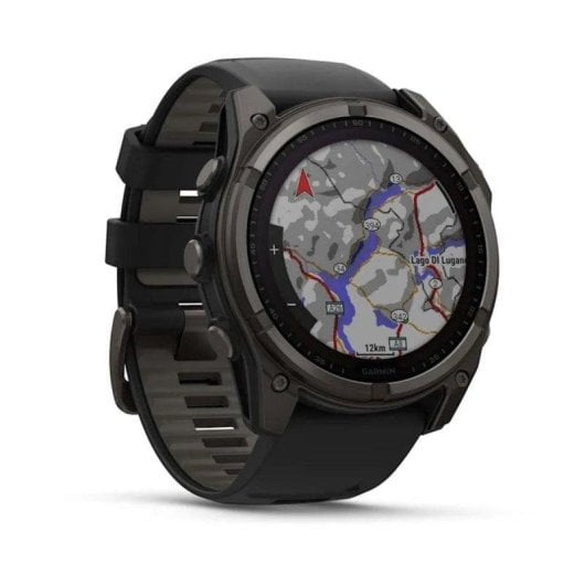 Garmin fenix 8 Bluetooth WiFi GPS 51mm Écran Digital Saphir Titane Noir Unique 10ATM SpO2 Pulsomètre Suivi Sommeil