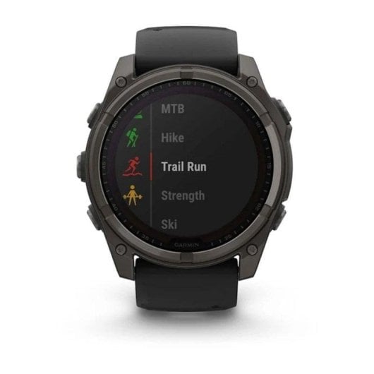 Garmin fenix 8 Bluetooth WiFi GPS 51mm Écran Digital Saphir Titane Noir Unique 10ATM SpO2 Pulsomètre Suivi Sommeil