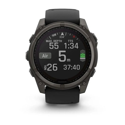 Garmin fenix 8 GPS WiFi 51mm Digital Titânio Preto Tamanho Único Resistente à Água 10ATM SpO2