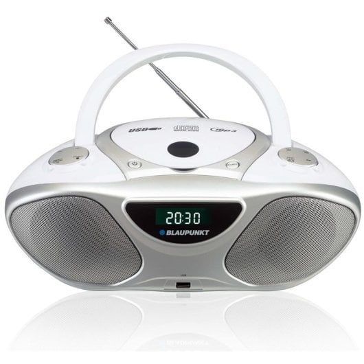 Grabadora de CD Blaupunkt BB14WH Plata Blanco Altavoces USB Radio LCD