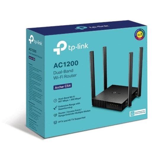 Router TP-Link Archer C54 Wi-Fi 5 Dual Band 867Mbps Segurança Avançada