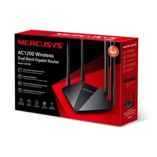 Router Mercusys MR30G Gigabit Dual Band 1167Mbps MU-MIMO 4 Antenas