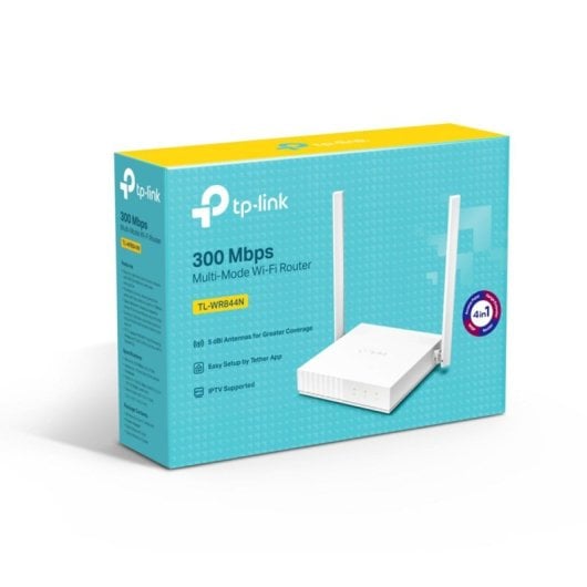 Router TP-Link TL-WR844N Ethernet 300Mbps Wi-Fi 4 Firewall QoS 2 Antenas