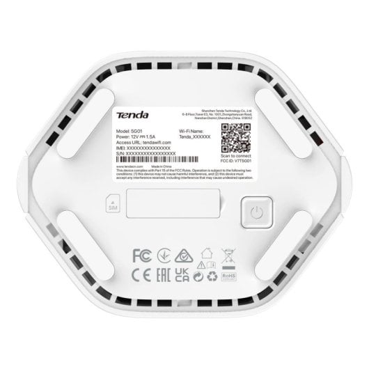Router Tenda 5G01 5G Wi-Fi 6 AX2200 Dual-Band Gigabit LAN NanoSIM